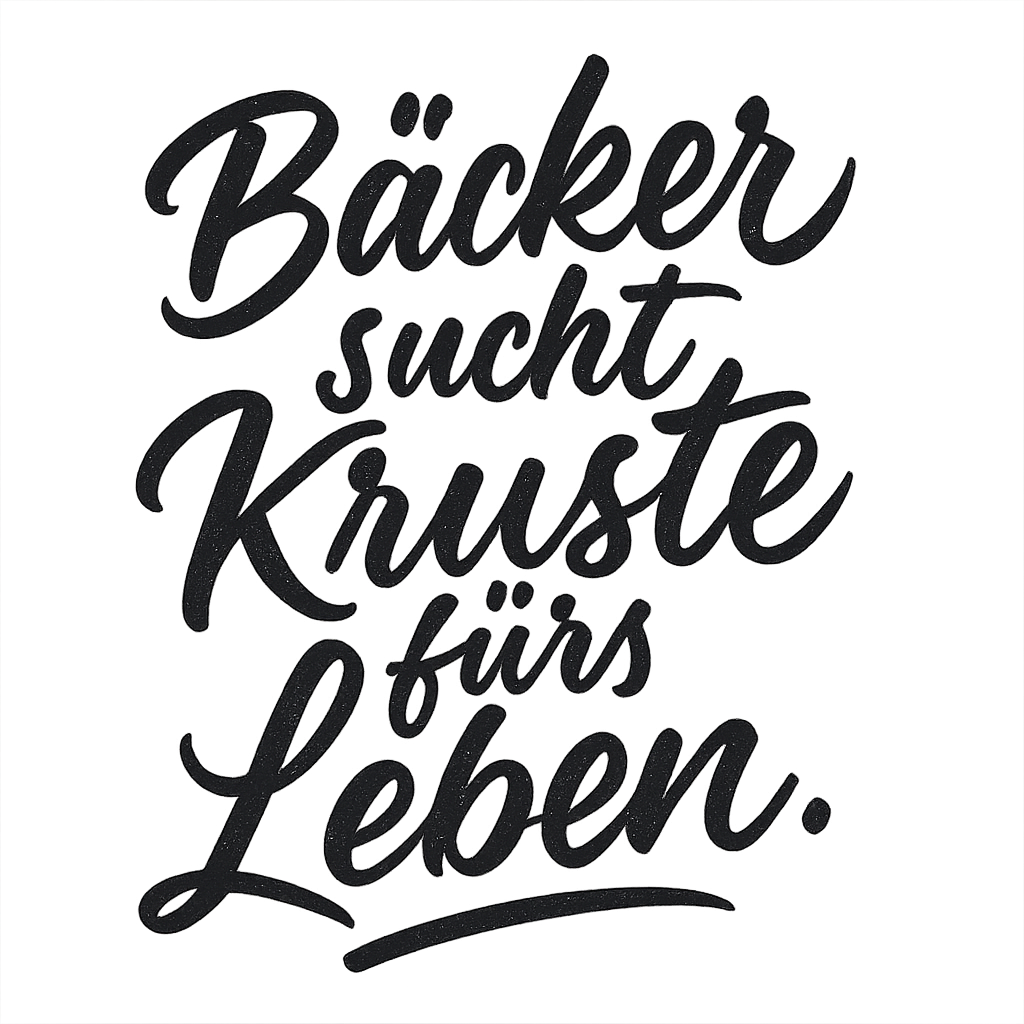 Bäcker sucht Kruste fürs Leben.