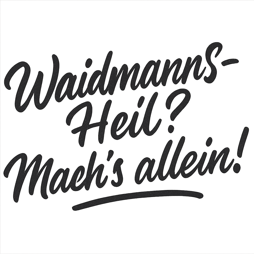 Waidmanns-Heil? Mach's allein!