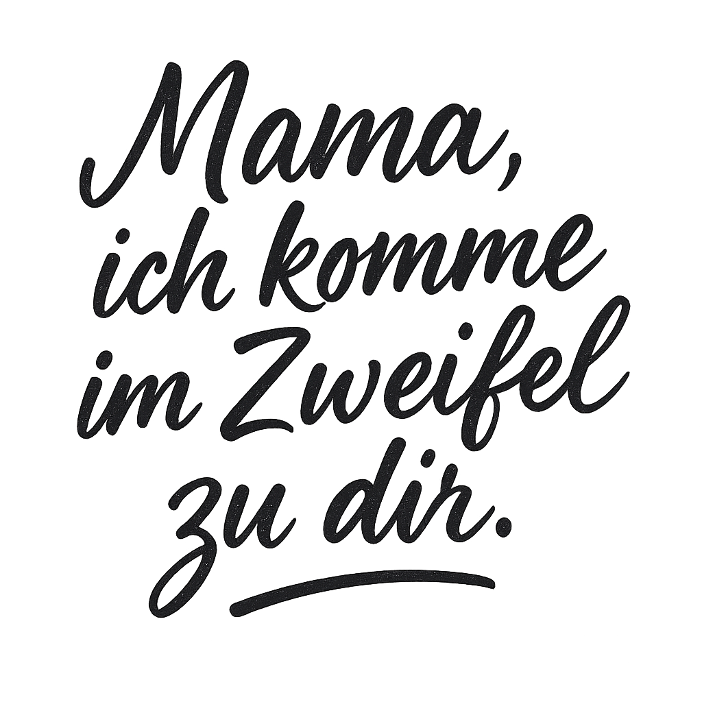 Mama, ich komme im Zweifel zu dir.