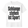 Schlange stehen ist Sport