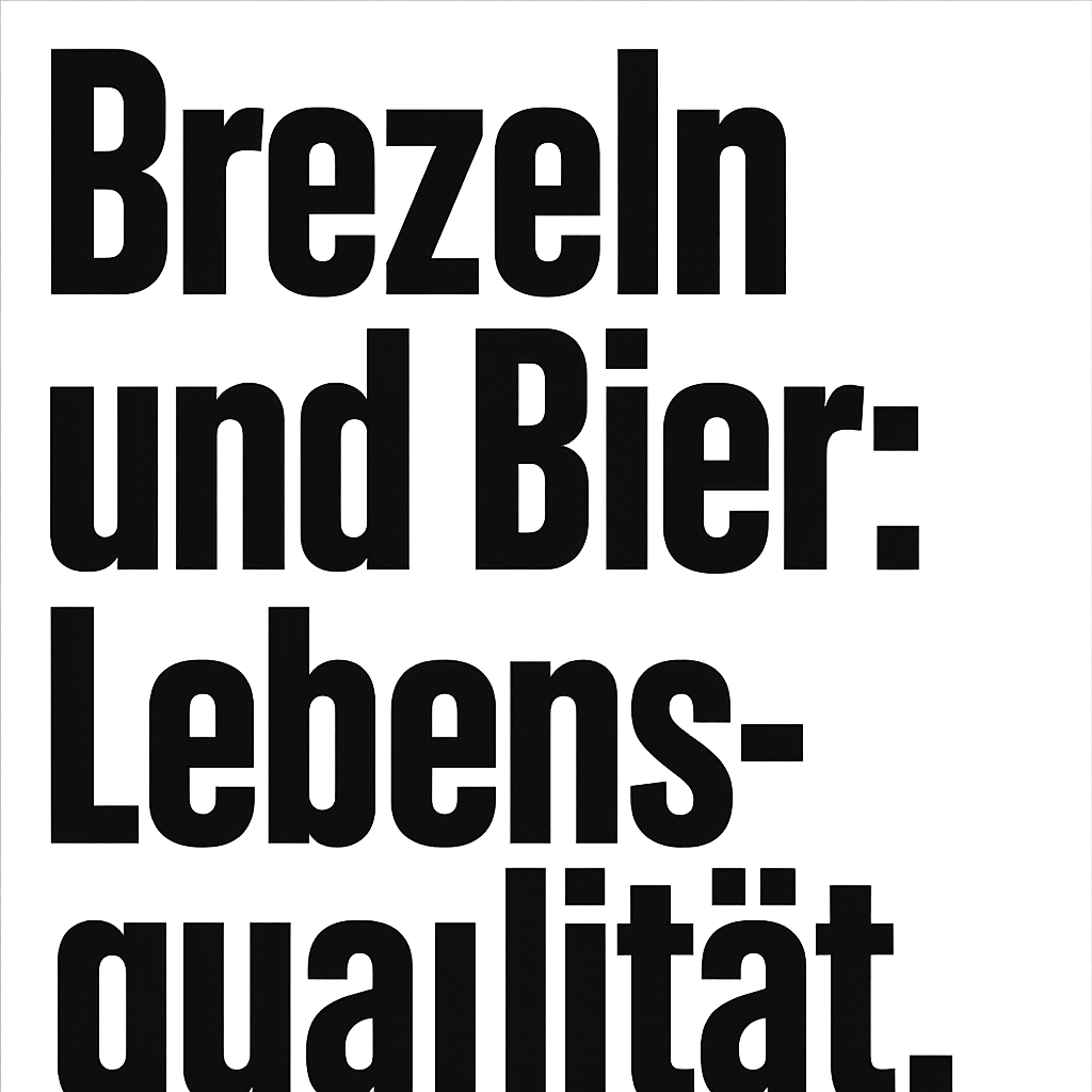 Brezeln und Bier: Lebensqualität.