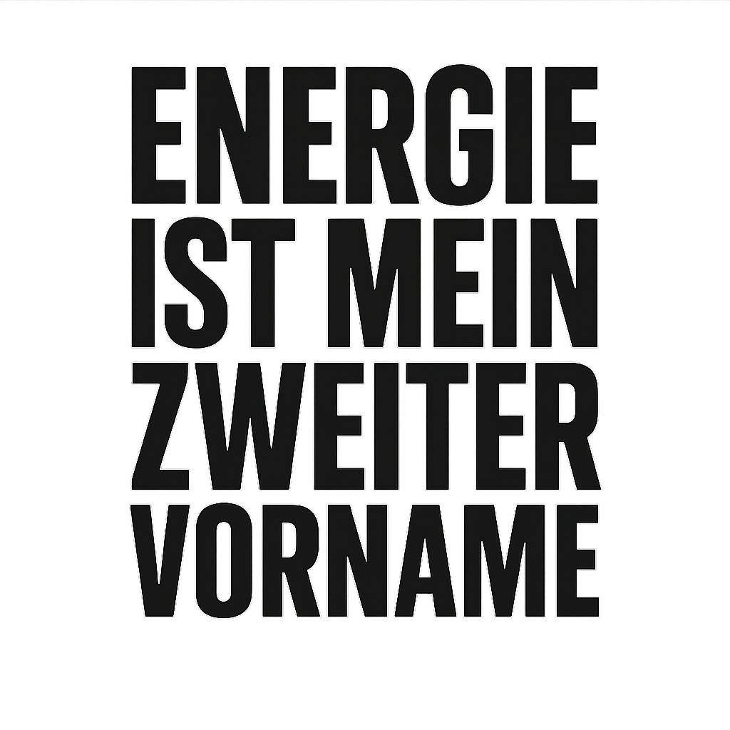 Energie ist mein zweiter Vorname