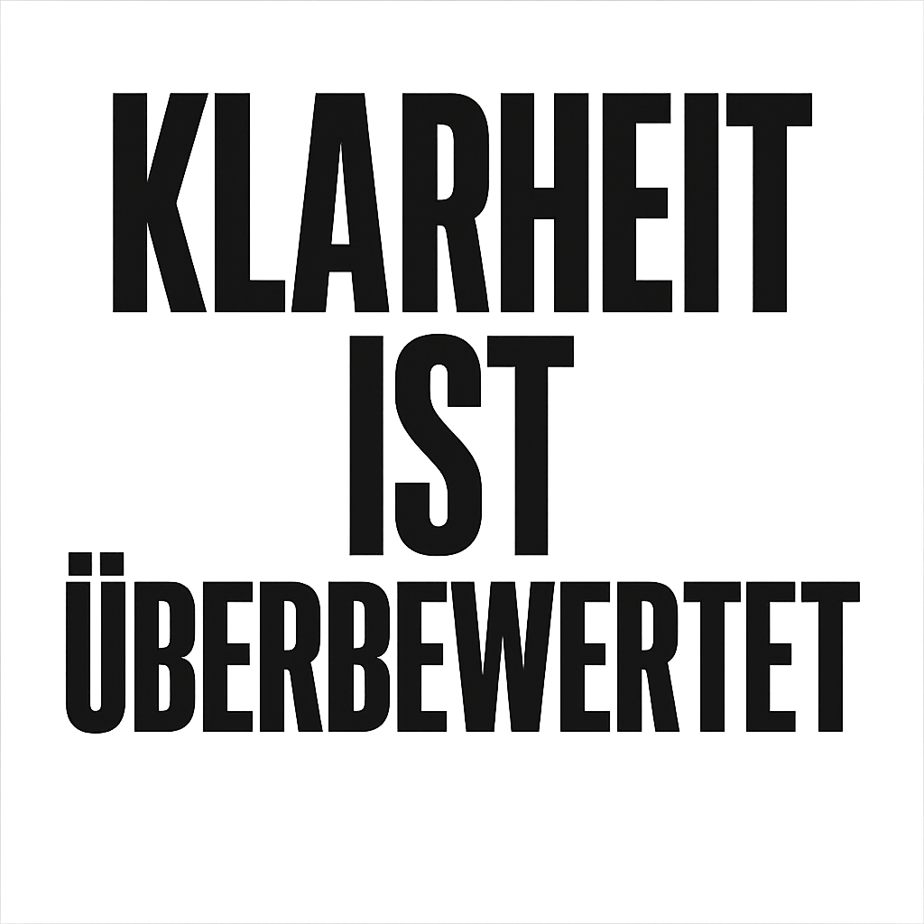 Klarheit ist überbewertet