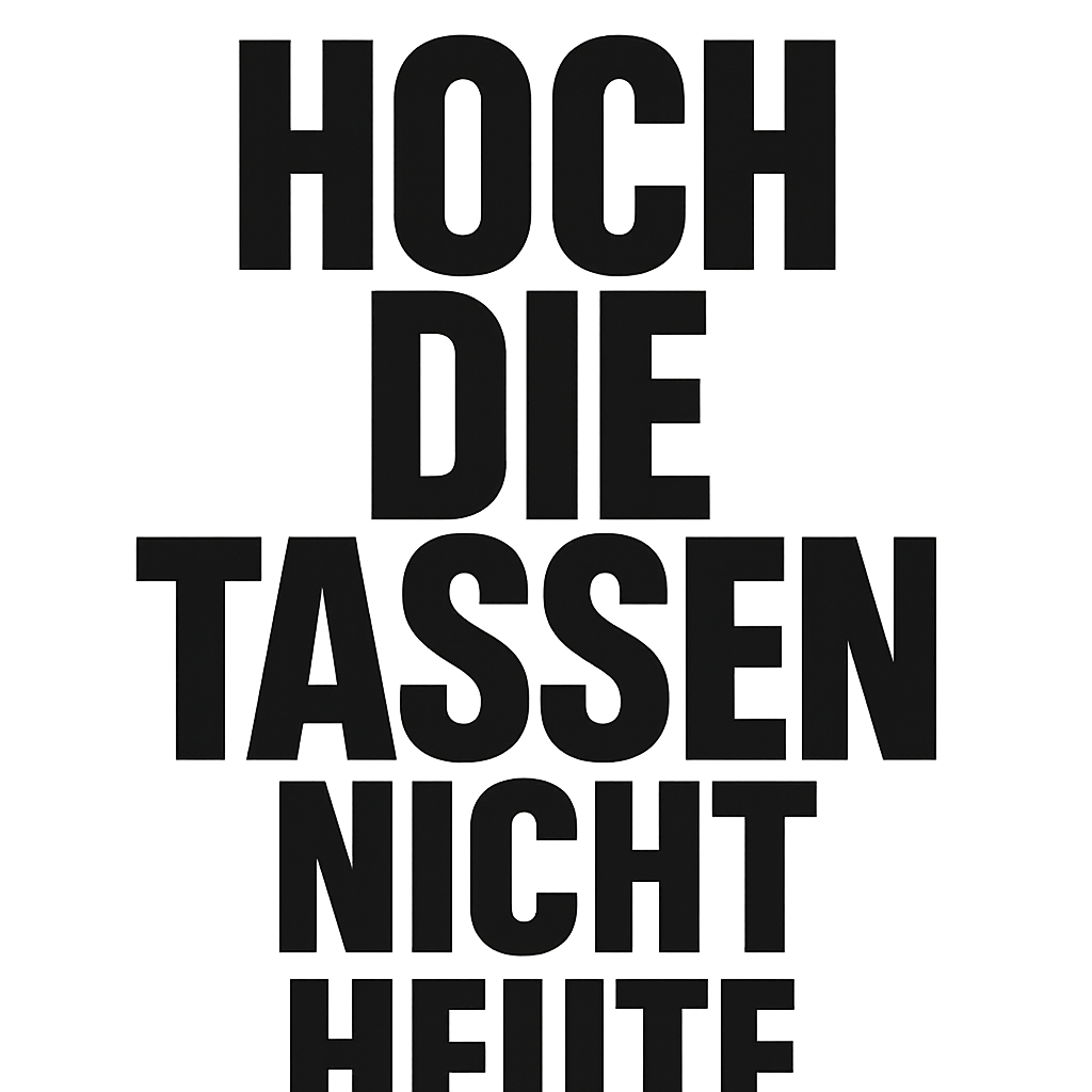 Hoch die Tassen nicht heute