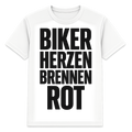 Biker Herzen brennen rot