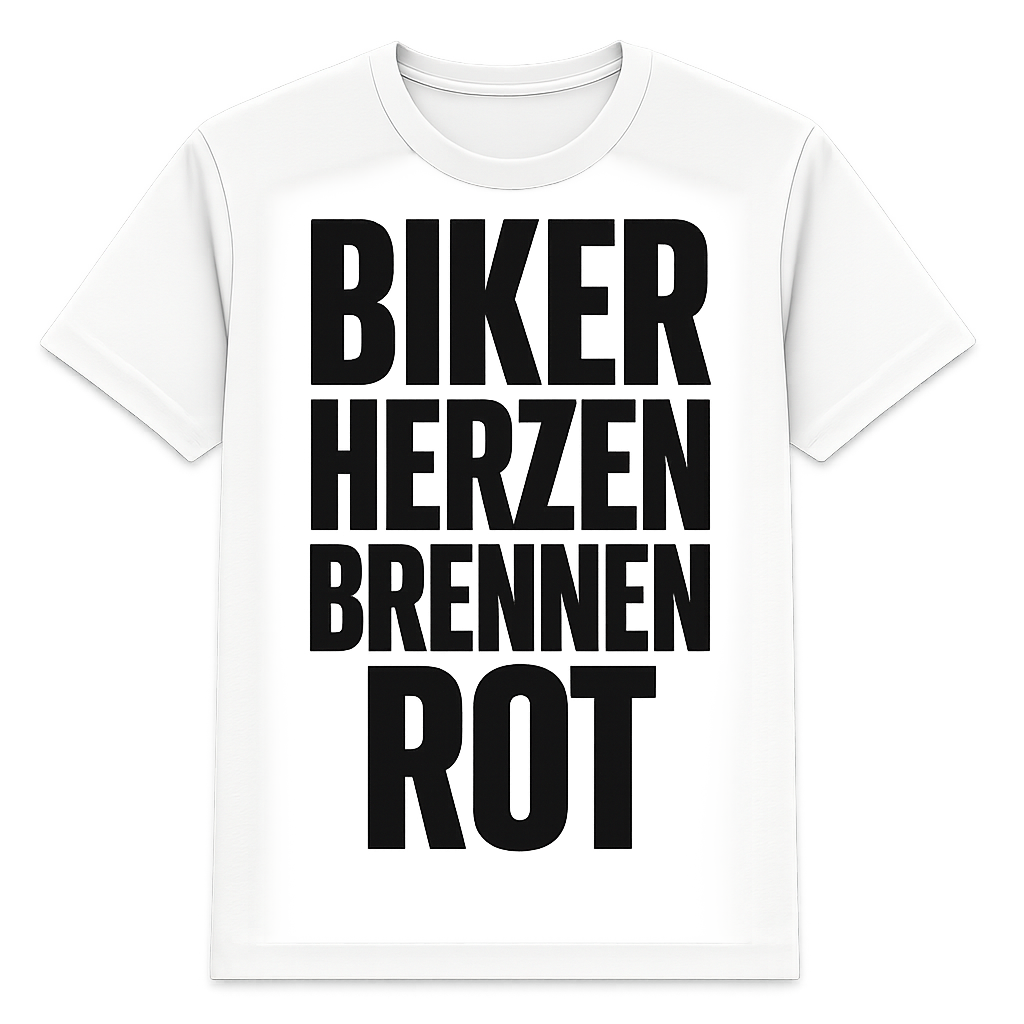 Biker Herzen brennen rot