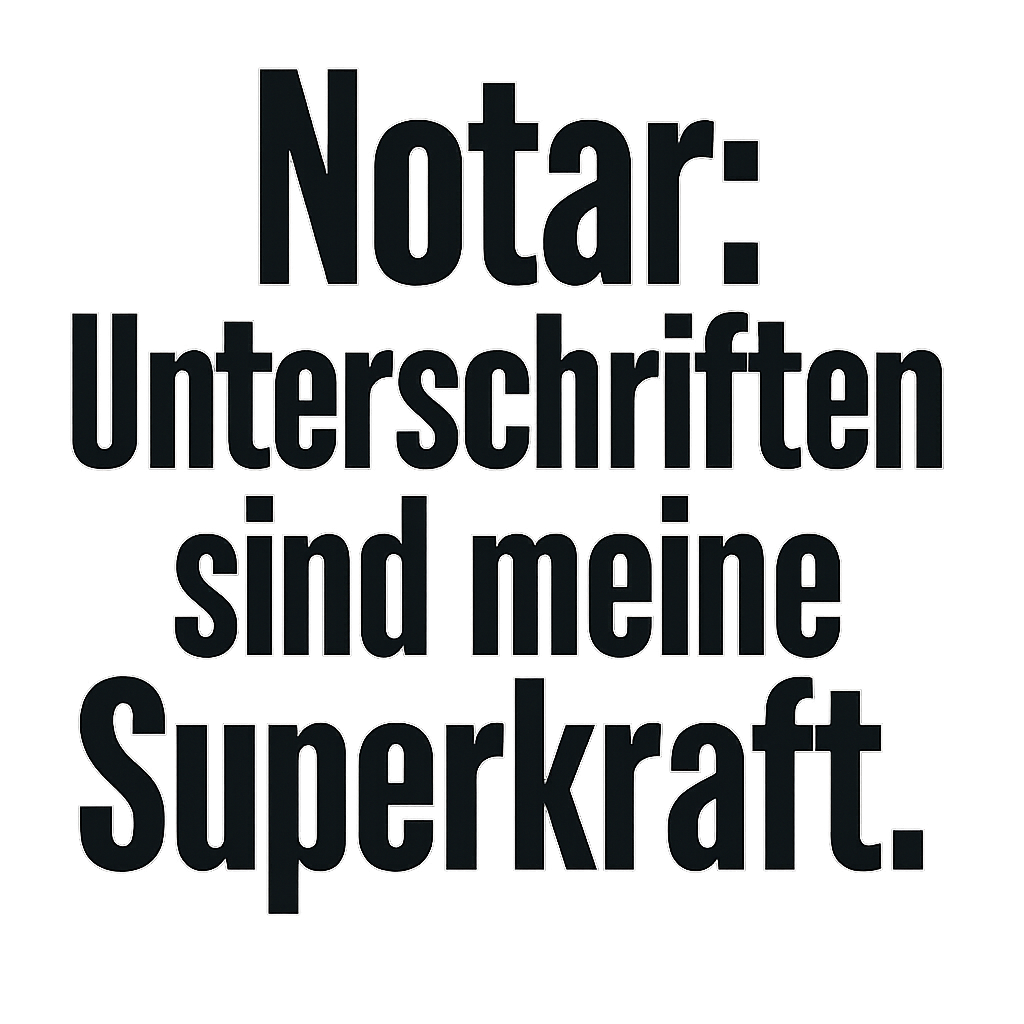 Notar: Unterschriften sind meine Superkraft.