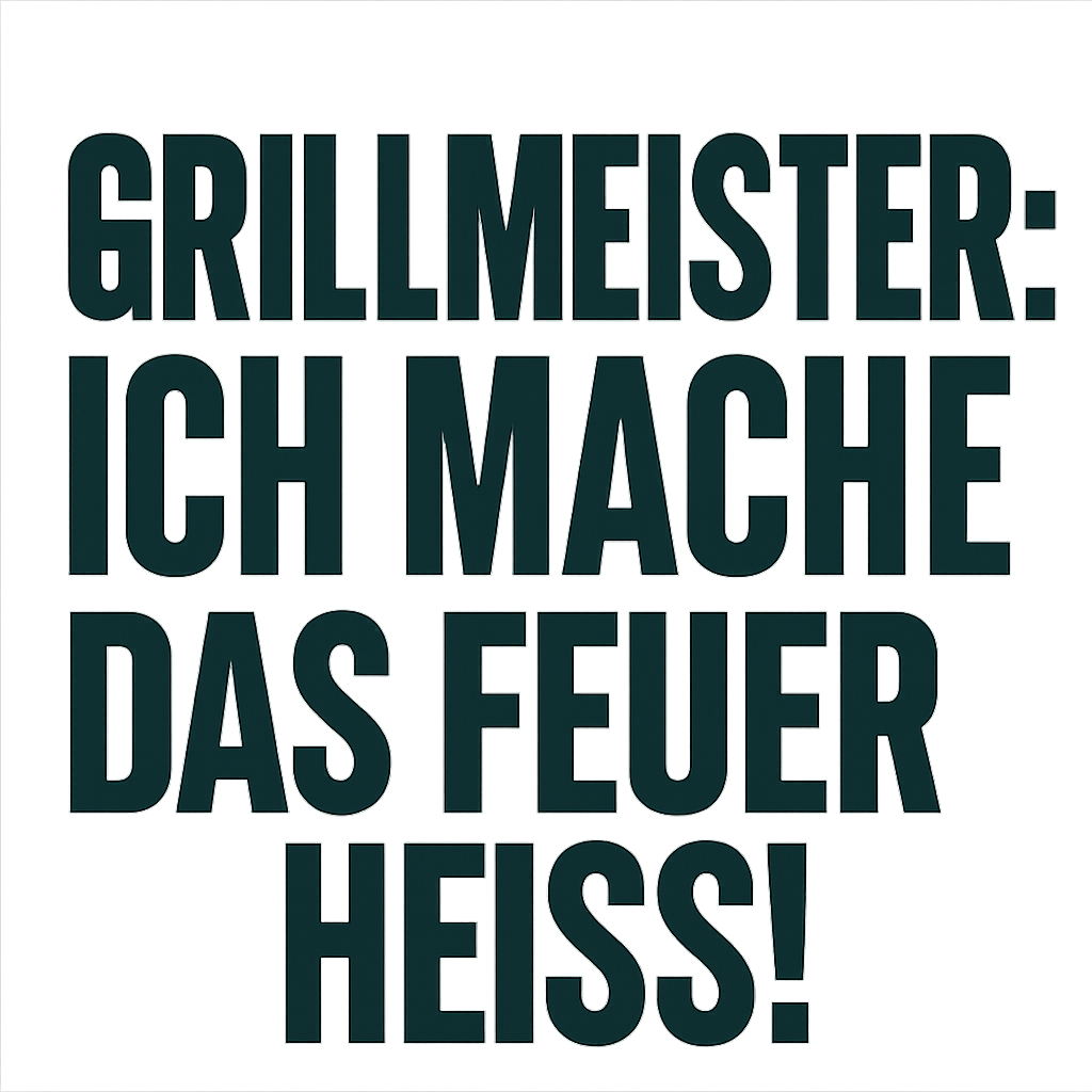 Grillmeister: Ich mache das Feuer heiß!