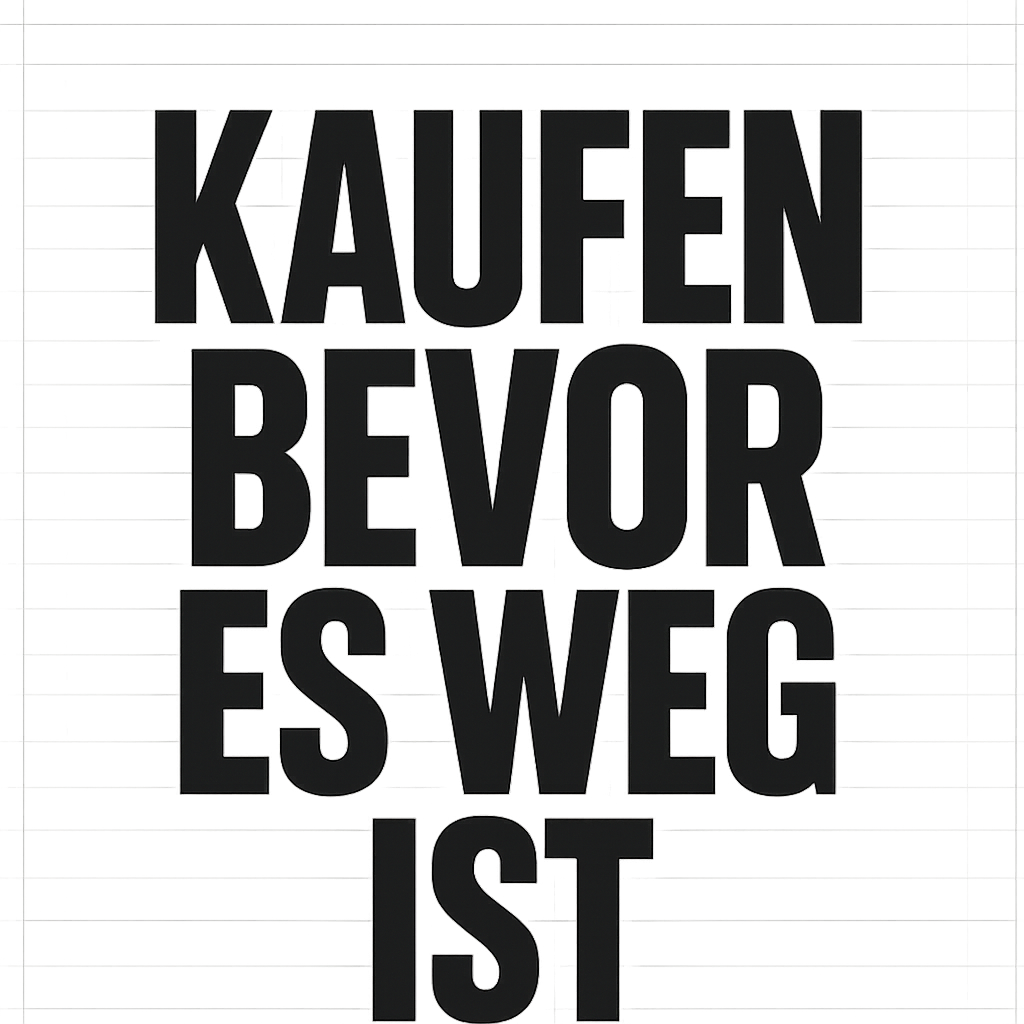 Kaufen bevor es weg ist