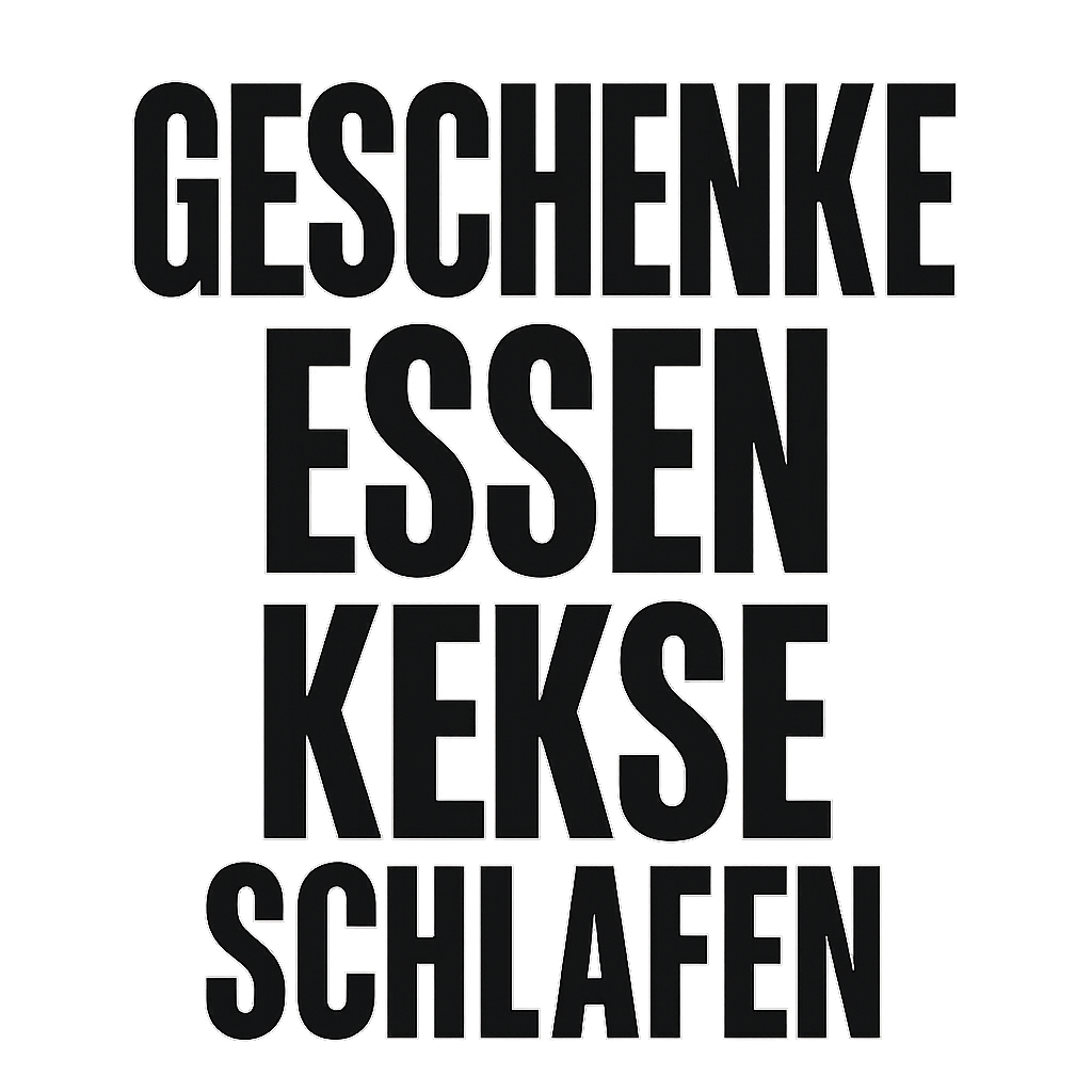 Geschenke essen Kekse schlafen
