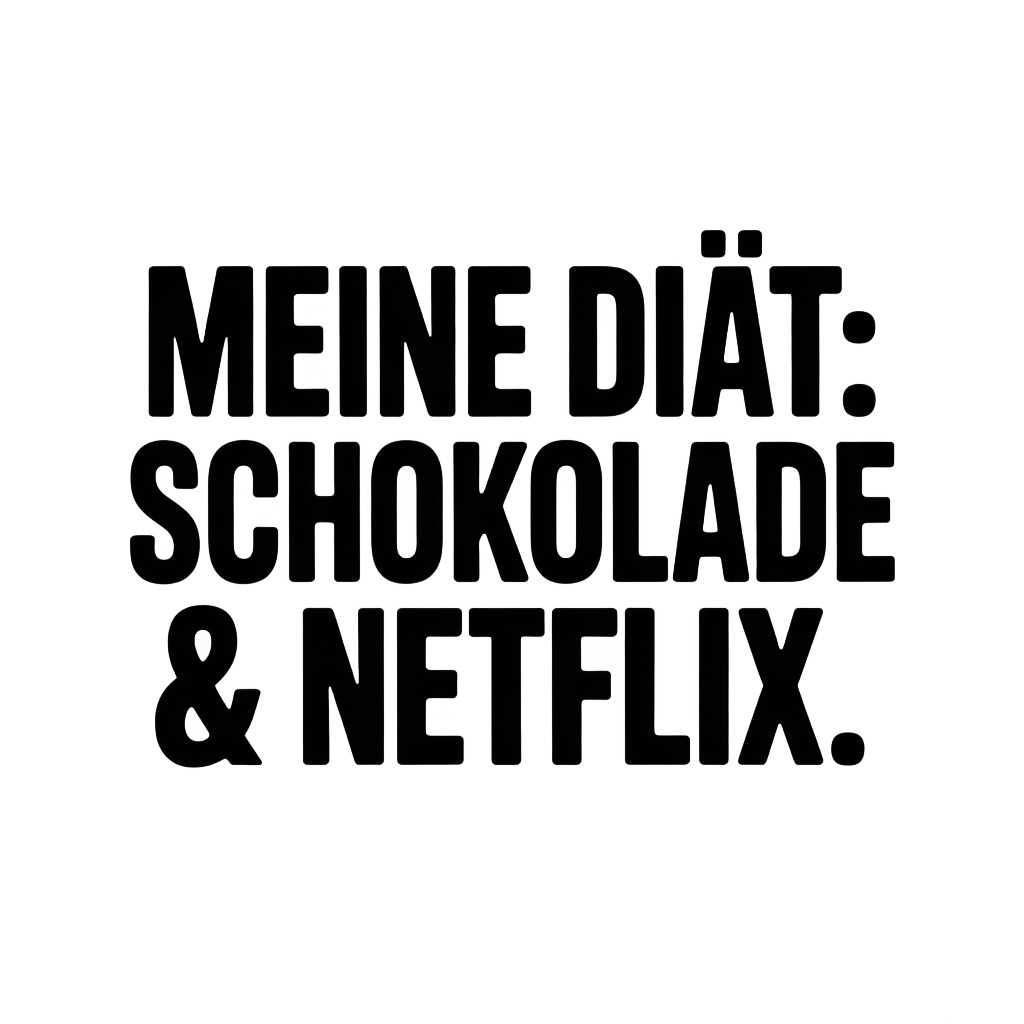 Meine Diät: Schokolade & Netflix.