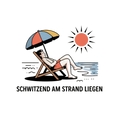 Schwitzend am Strand liegen