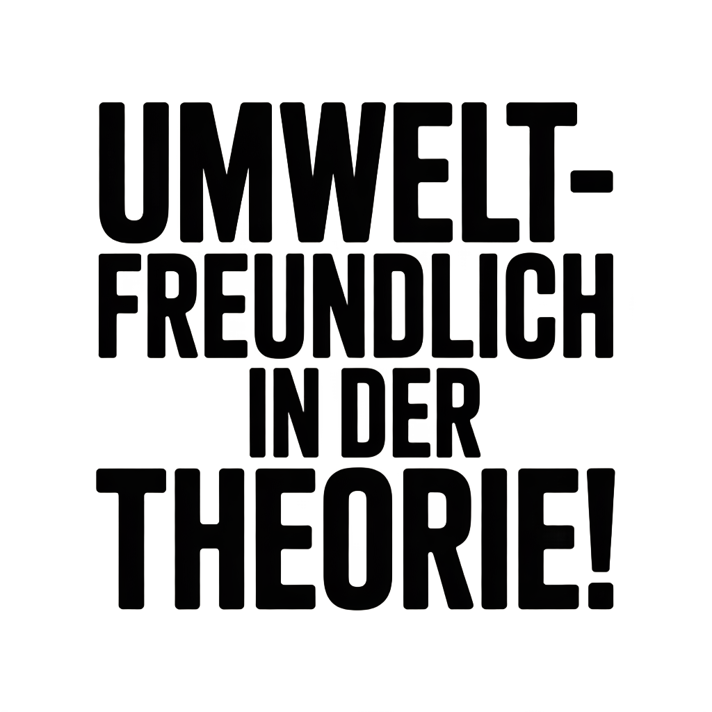 Umweltfreundlich in der Theorie!