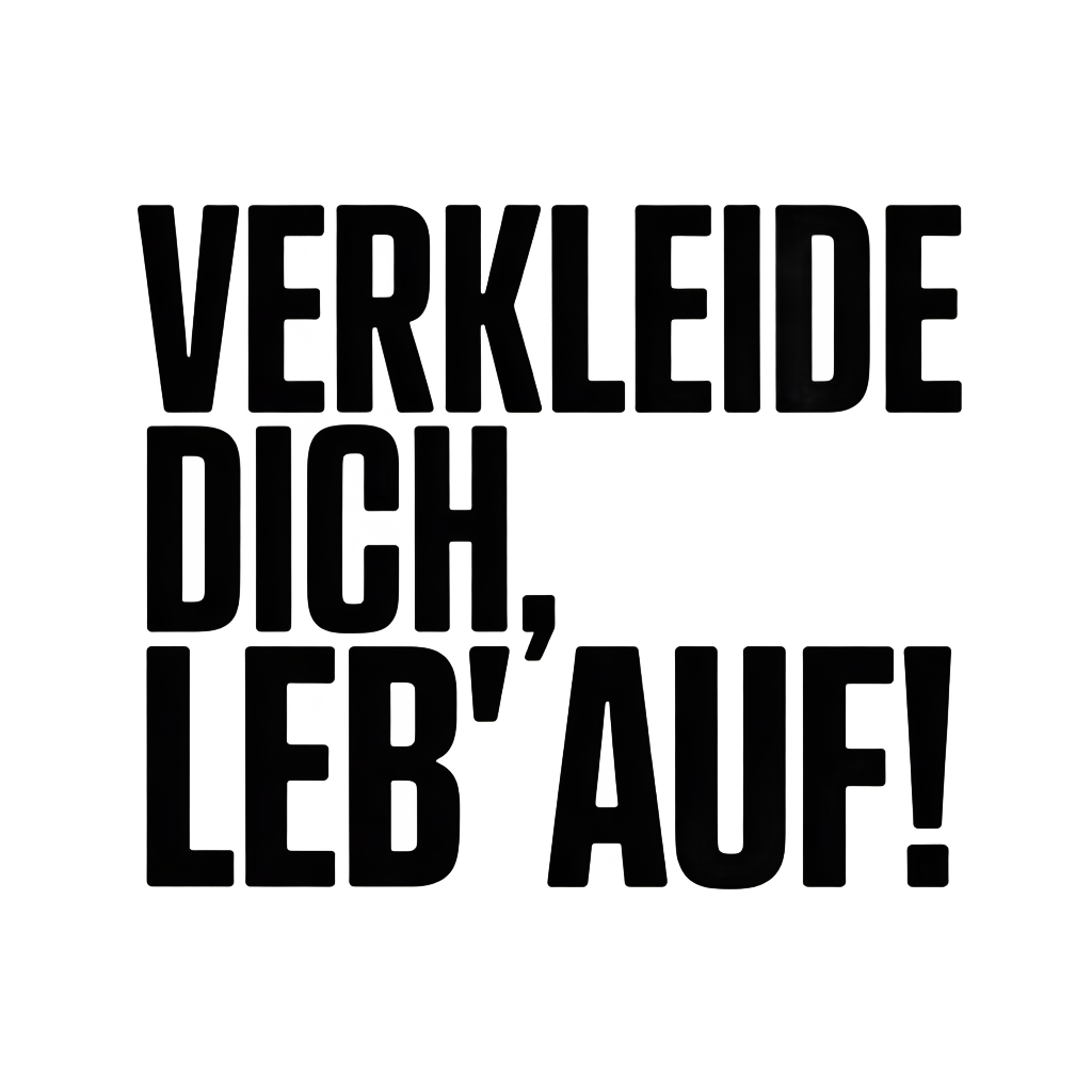 Verkleide dich, leb‘ auf!