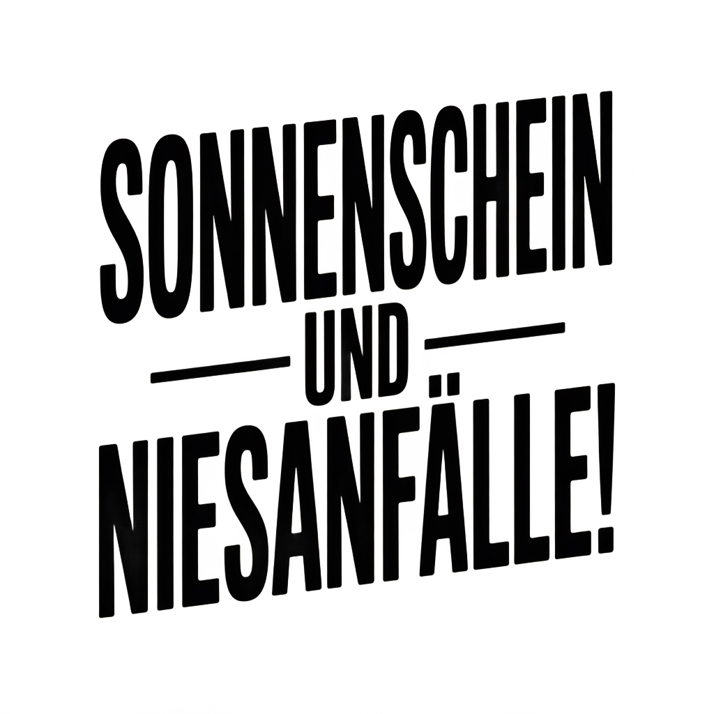 Sonnenschein und Niesanfälle!