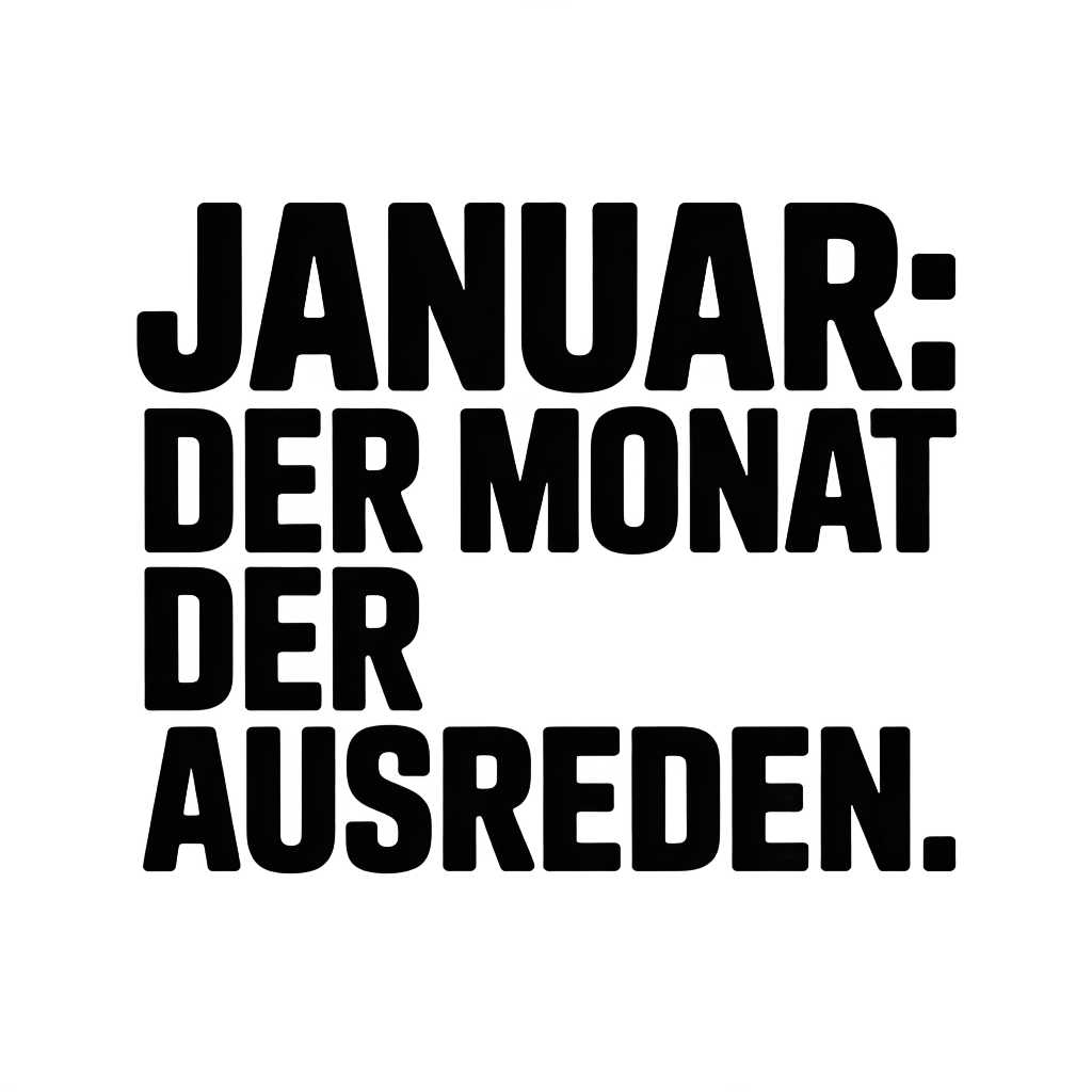 Januar: Der Monat der Ausreden.