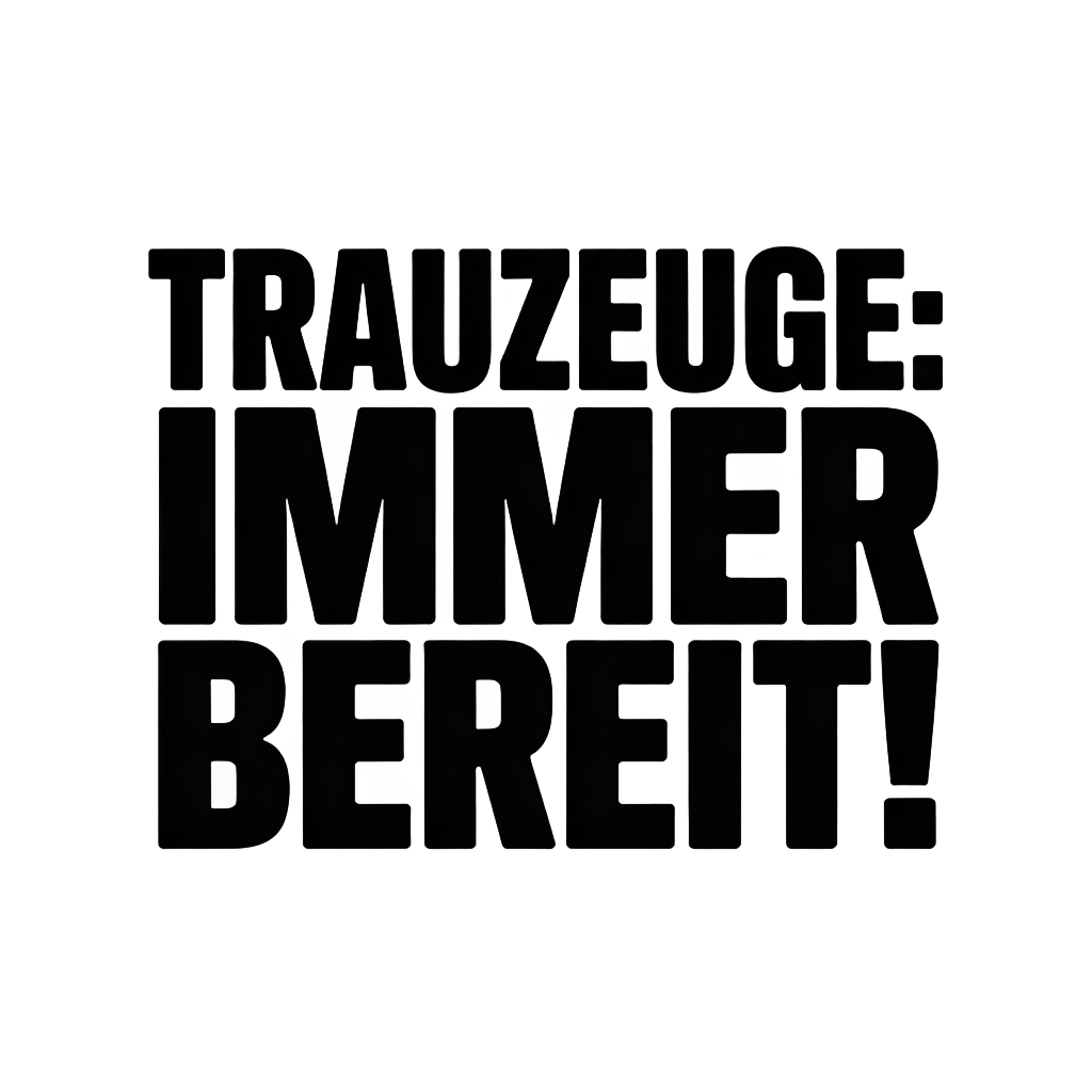 Trauzeuge: Immer bereit!