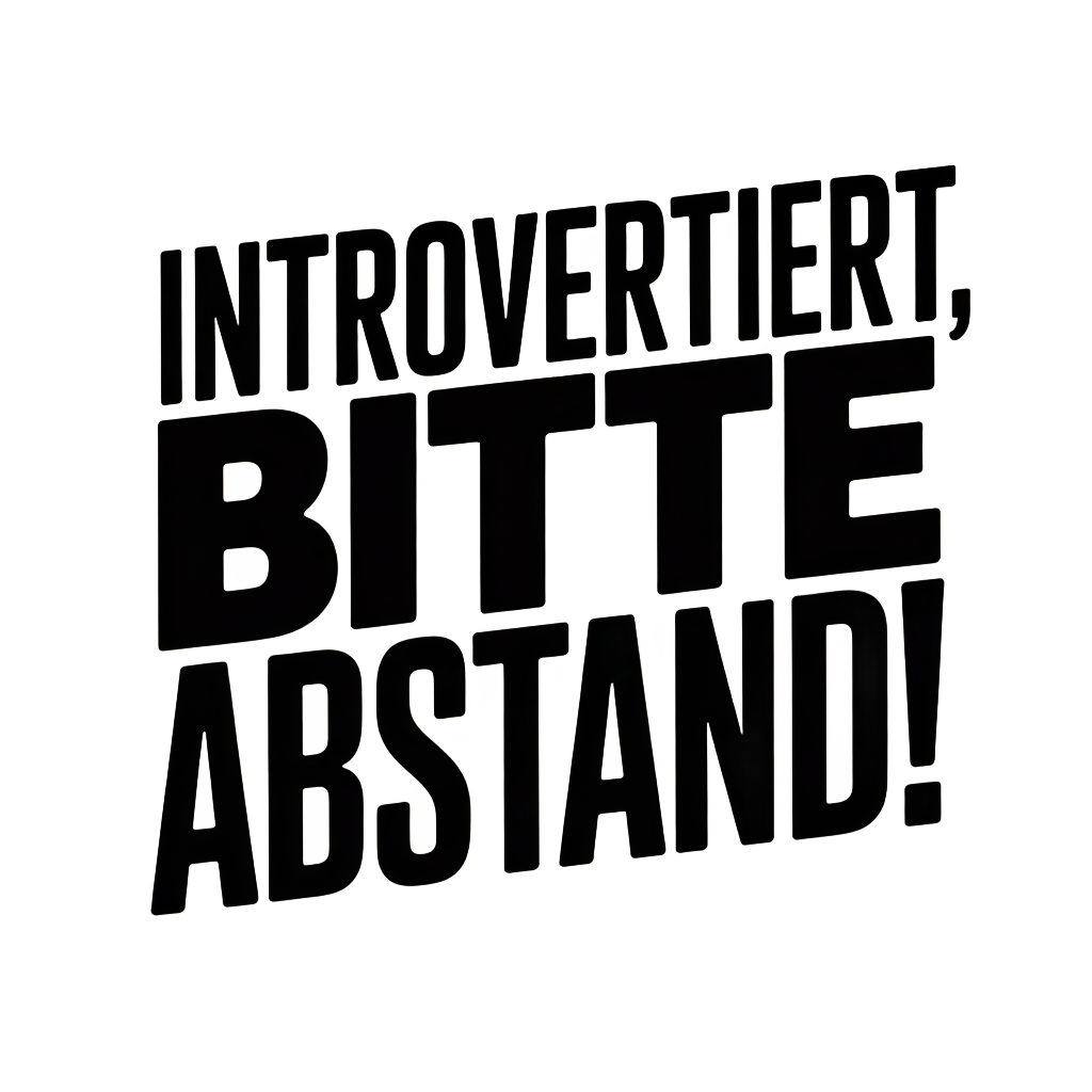 Introvertiert, bitte Abstand!