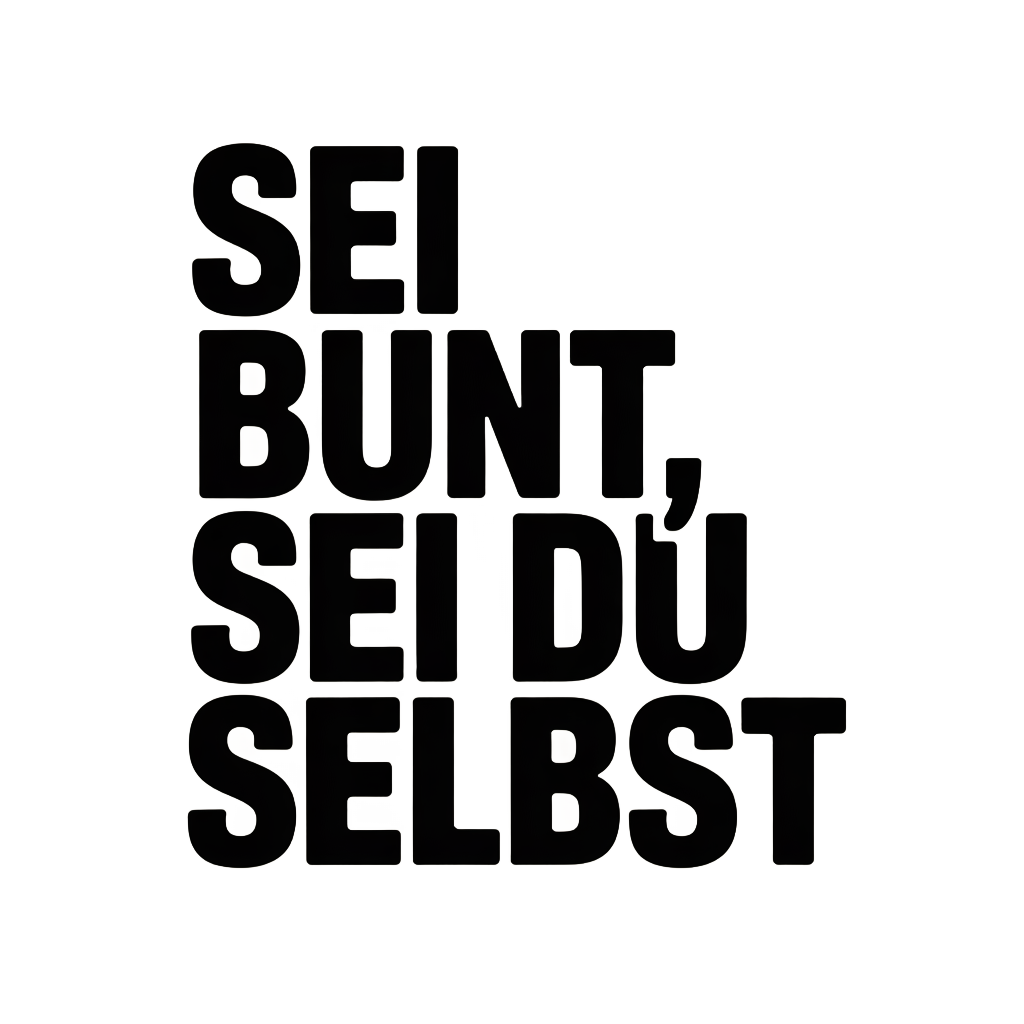 Sei bunt, sei du selbst