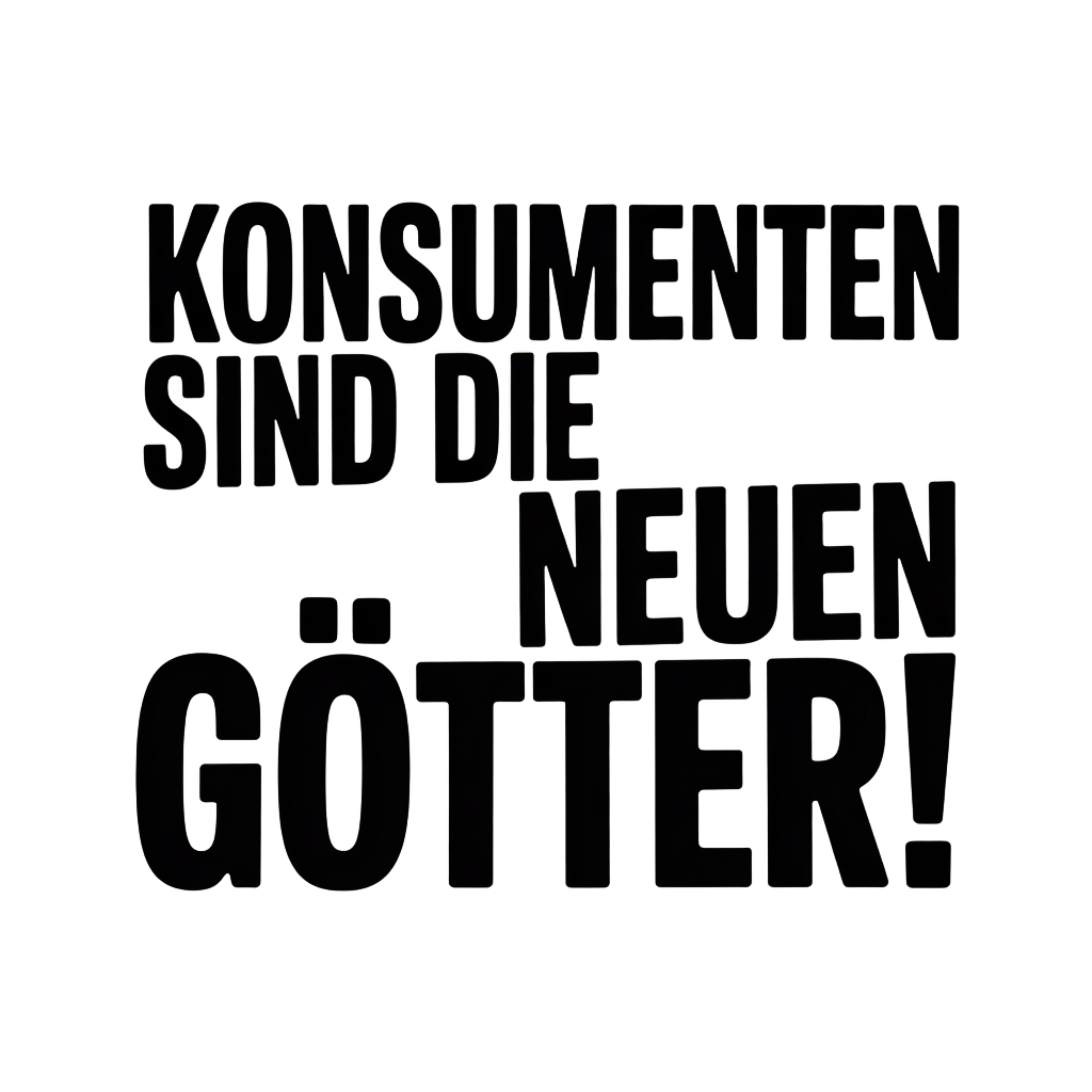 Konsumenten sind die neuen Götter!